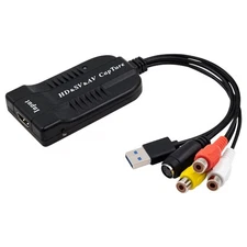 HDMI, AV, RCA, S-Video Video to USB 1080P Audio Video Capture Card Device, US...