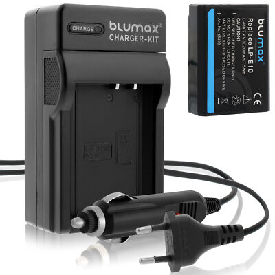1x Akku + Lader für Canon LP-E10 EOS 1100D 1200D 1300D 2000D 1020 mAh (7,2V)