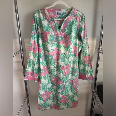 Lilly Pulitzer SAMPLE Pink and Green Floral Nighttime Caftan