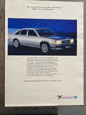 Chevrolet Citation GM Oldtimer Original 1979 Vintage Werbung Reklame advert