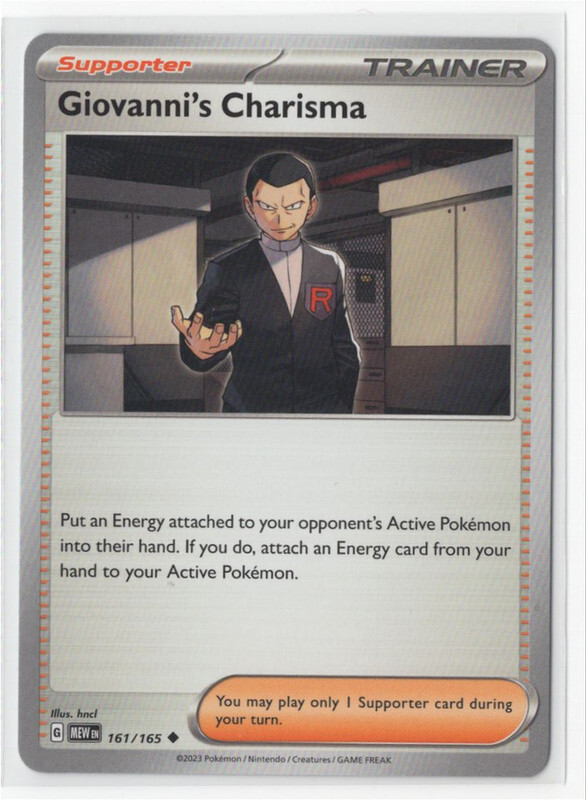 Pokemon Scarlet & Violet 151 - 161/165 Giovanni's Charisma