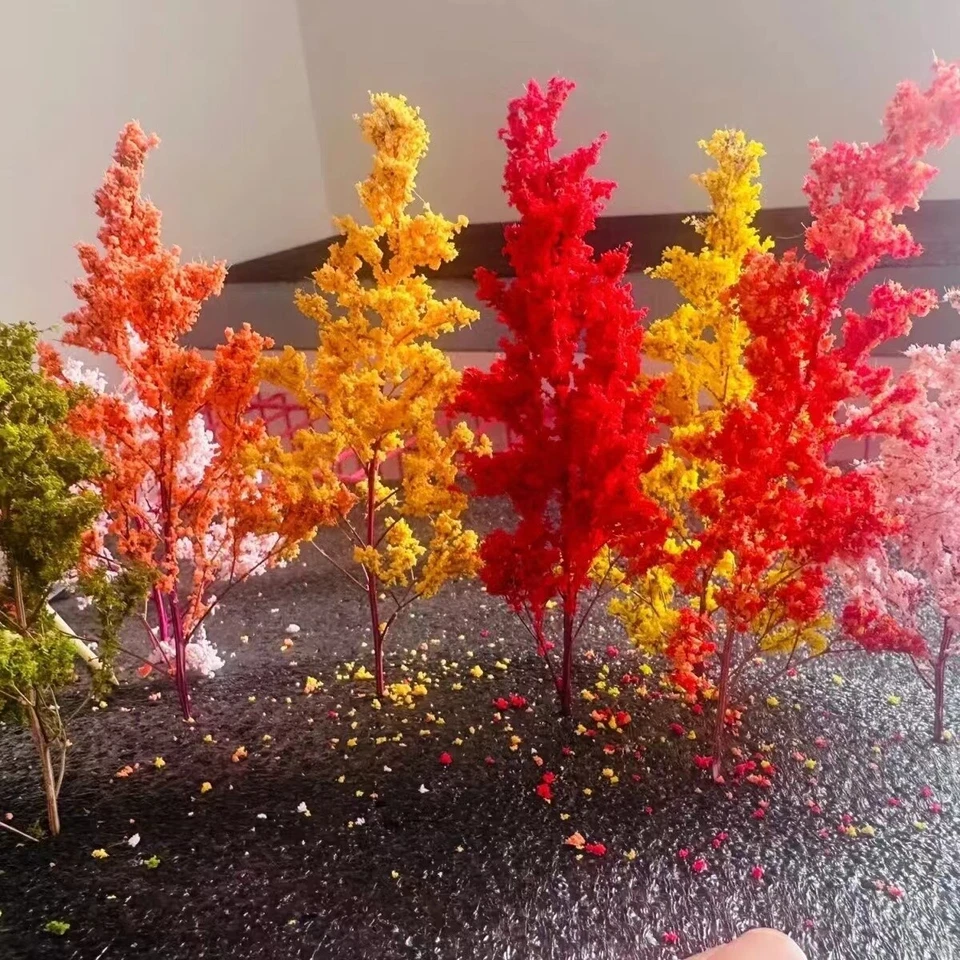 2PC HO/OO Scale Miniatures Seasons Branch Forest Garden Plants Railway Scenery - Image 4 of 4