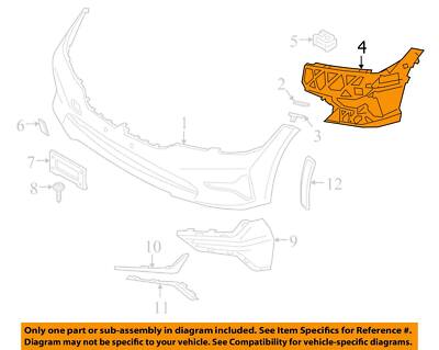 BMW OEM 19-22 330e xDrive Bumper Components-Support Panel 51117422247