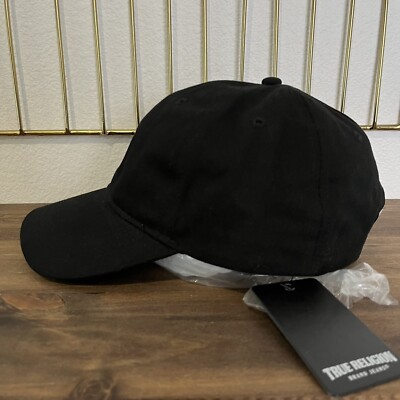 ☆新品未使用☆TRUE RELIGION SNAPBACK CAP BLACK NWT True Religion Pride Rainbow Horseshoe Logo Hat Black Cap