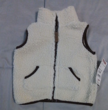 Carter's Baby 6M Vest Sherpa Plush Deep Pile Fleece Jacket Size 6 Months NWT