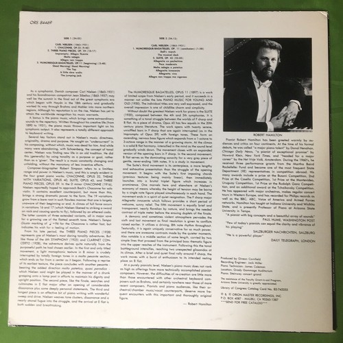 Orion ORS 84469 Carl Nielsen Hamilton – Piano Music CLASSICAL AUDIOPHILE LP - Picture 2 of 2