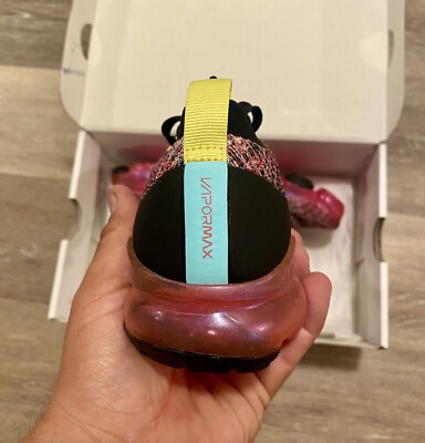 Nike Air Vapormax Flyknit 3 'Black Pink Blast' Volt AJ6910-006 Women's Size  6.5 | eBay