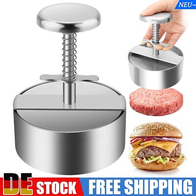 140mm Burgerpresse Edelstahl Hamburger Rindfleisch Patty Maker Grill Antihaft