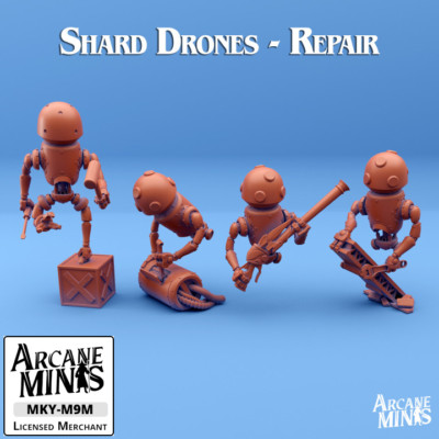 D&D Miniature Shard Repair Drones Robots Constructs Dungeons and Dragons