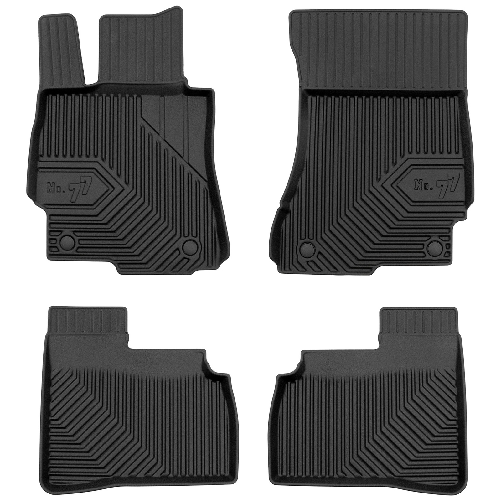 Tapis de sol TPE Frogum No.77 premium sur mesure pour Mercedes-Benz S Classe W221 noir