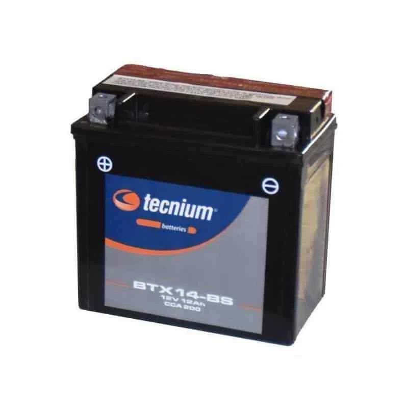 BATTERIE MOTO QUAD SCOOTER TECNIUM BTX14-BS YTX14-BS GARANTIE AVEC FACTURE - Photo 1/1