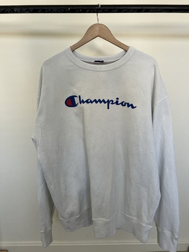 Champion Sweatshirt Mens 2XL XXL White 