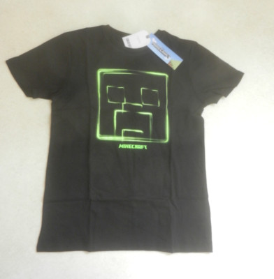 Schwarzes Minecraft Creeper-T-Shirt für Jungen 9 Jahre neu mit Etikett Next