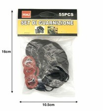 x Confezione 55 Pezzi Guarnizioni Gomma Varie Misure Rubinetteria Idraulica hmj