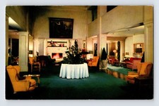 Postcard California Berkeley CA Claremont Hotel Lobby 1950s Unposted Chrome