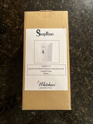 Whitehaus WHSD110 Soaphaus Hands Free Touchless Auto Soap Dispenser White NEW!