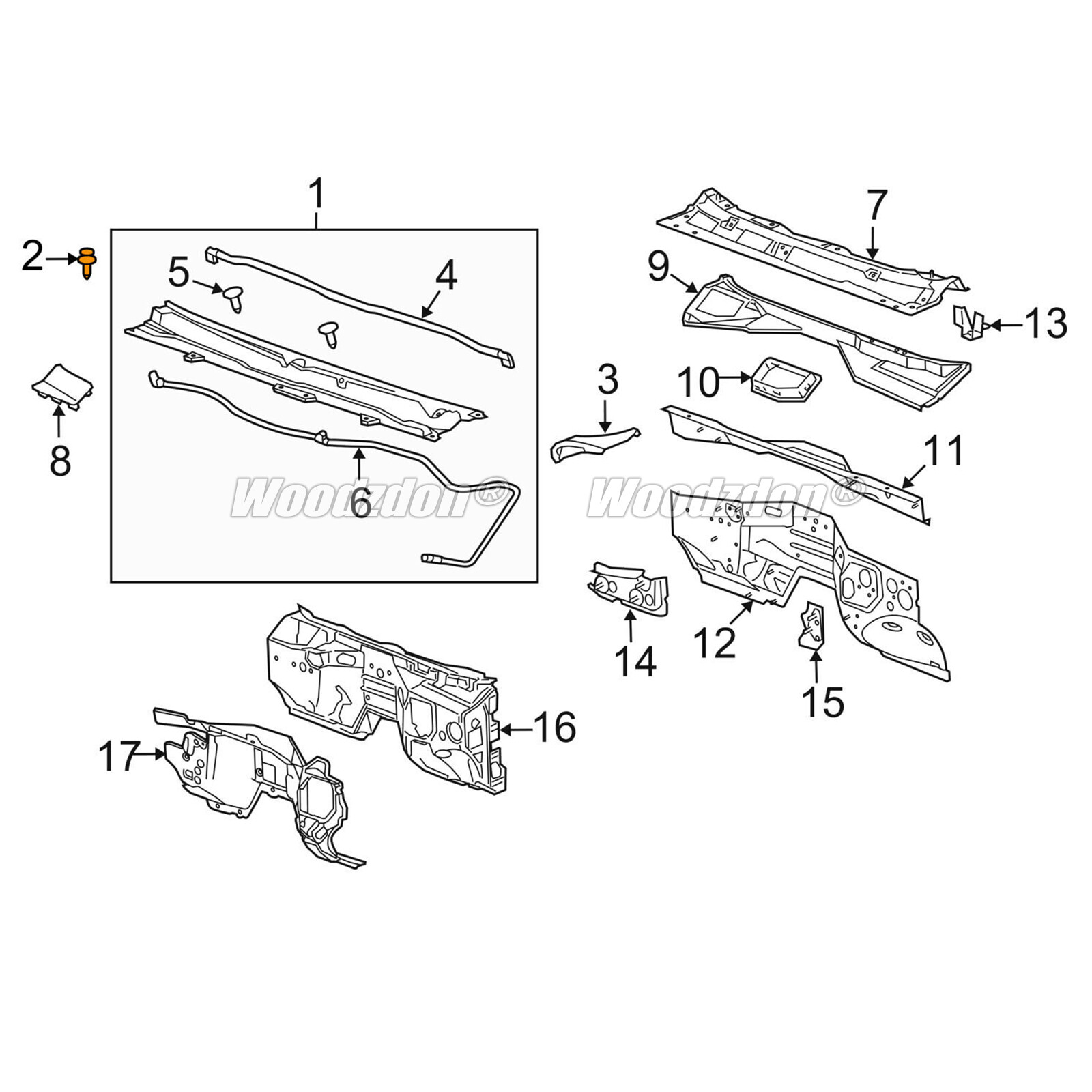 50 Pcs Fender Liner Clip Cowl Vent Retainer Push In Fastener Pin For GM