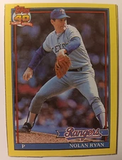 1991 Topps Box Bottom Nolan Ryan #N (crease)