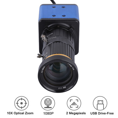 1080P HD USB Camera Computer Camera Webcam 2 Megapixels 10X Optical Zoom W6U3