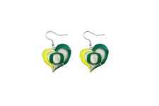 OREGON - SWIRL HEART LOGO - DANGLE EARRINGS - BRAND NEW CCP-ER-245-67