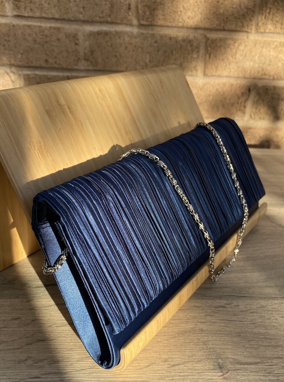 John Lewis Petrol Blue Medium Rectangular Satin F… - image 4