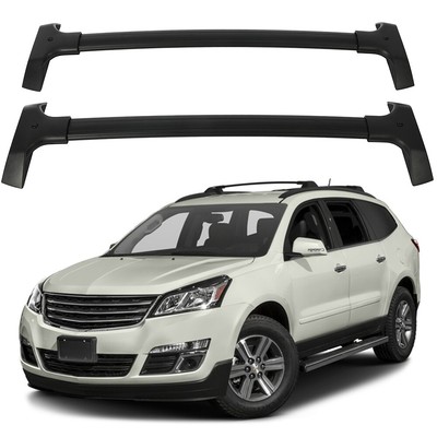 Roof Rack Cross Bar For 09-17 Chevrolet Chevy Traverse Black Luggage Carrier