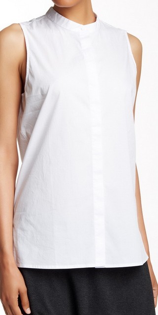 eileen fisher sleeveless silk top
