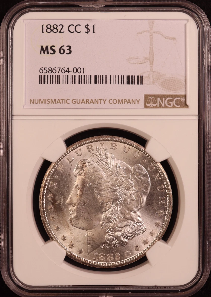 NGC Grade MS 63 1882 Year Morgan US Dollars (1878-1921) for sale
