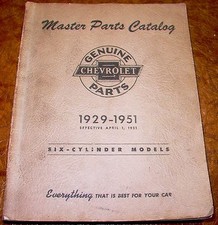 1929 30 31 32 33 34 35 36 37 38 39-46 47 48 49 50 Chevrolet Master Parts Catalog