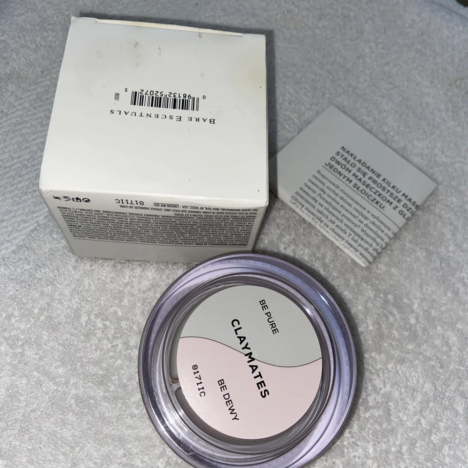 Bareminerals Claymates Mask Duo «Be Pure & Dewy» 58 г/2,04 жидк. Oz. Новый в коробке - Изображение 3 из 4