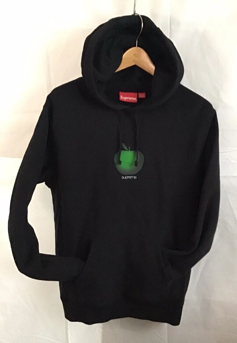 Supreme Unisex Adult apple hooded sweatshirt black size M