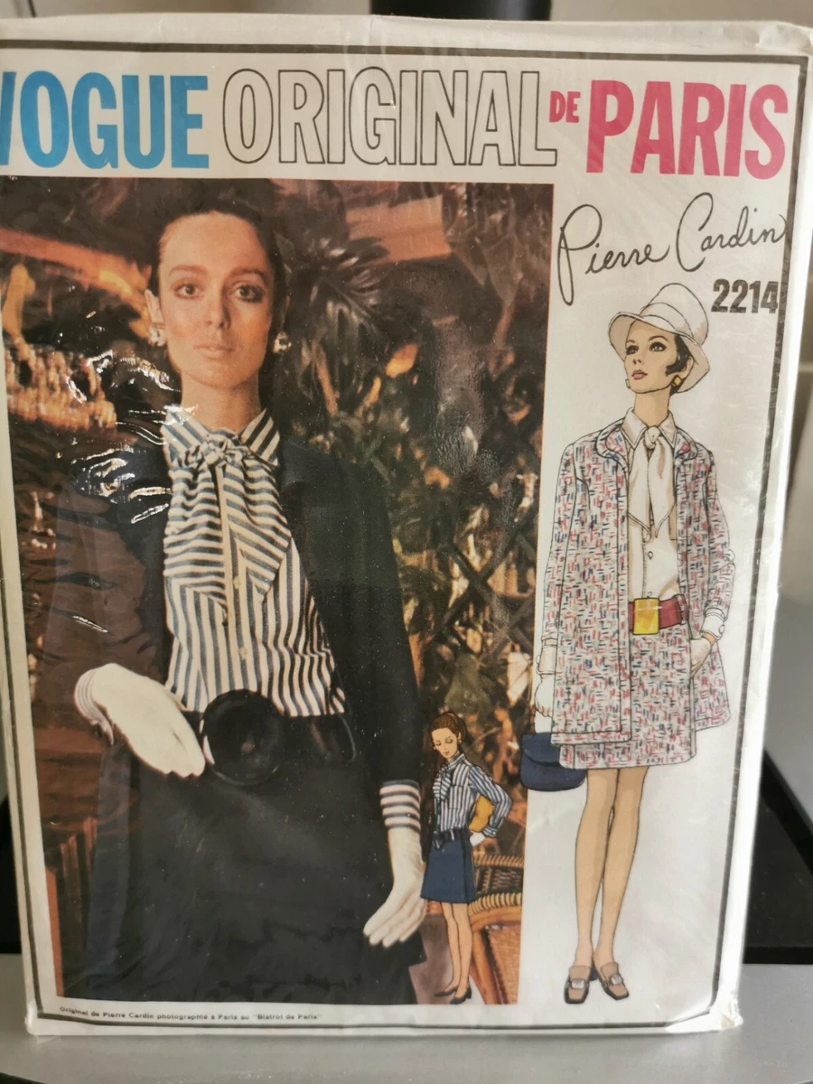 2214 PATRON VOGUE DE COLECCIÓN PATRÓN FRANCÉS 1969 PIERRE CARDIN PARIS 38 AU 42