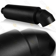 Universal 4 Cutter Knife Black T304 Stainless Steel 2.5 Inlet Exhaust Muffler