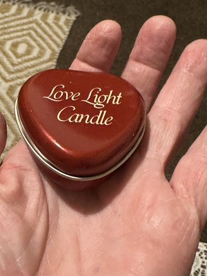 Prince Matchabelli red heart Love light candle .5 oz RARE Vintage Scented Nice