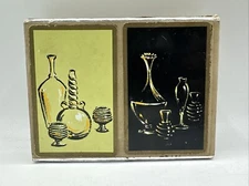 Congress Playing Cards Wine Oil Double Deck Velvet Pull Out Vintage Retro