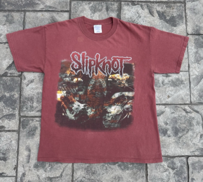 ミュージシャン 00s SLIPKNOT BAND T-SHIRT Vintage 00s Slipknot Iowa Band Heavy Metal Music Promo Tour T