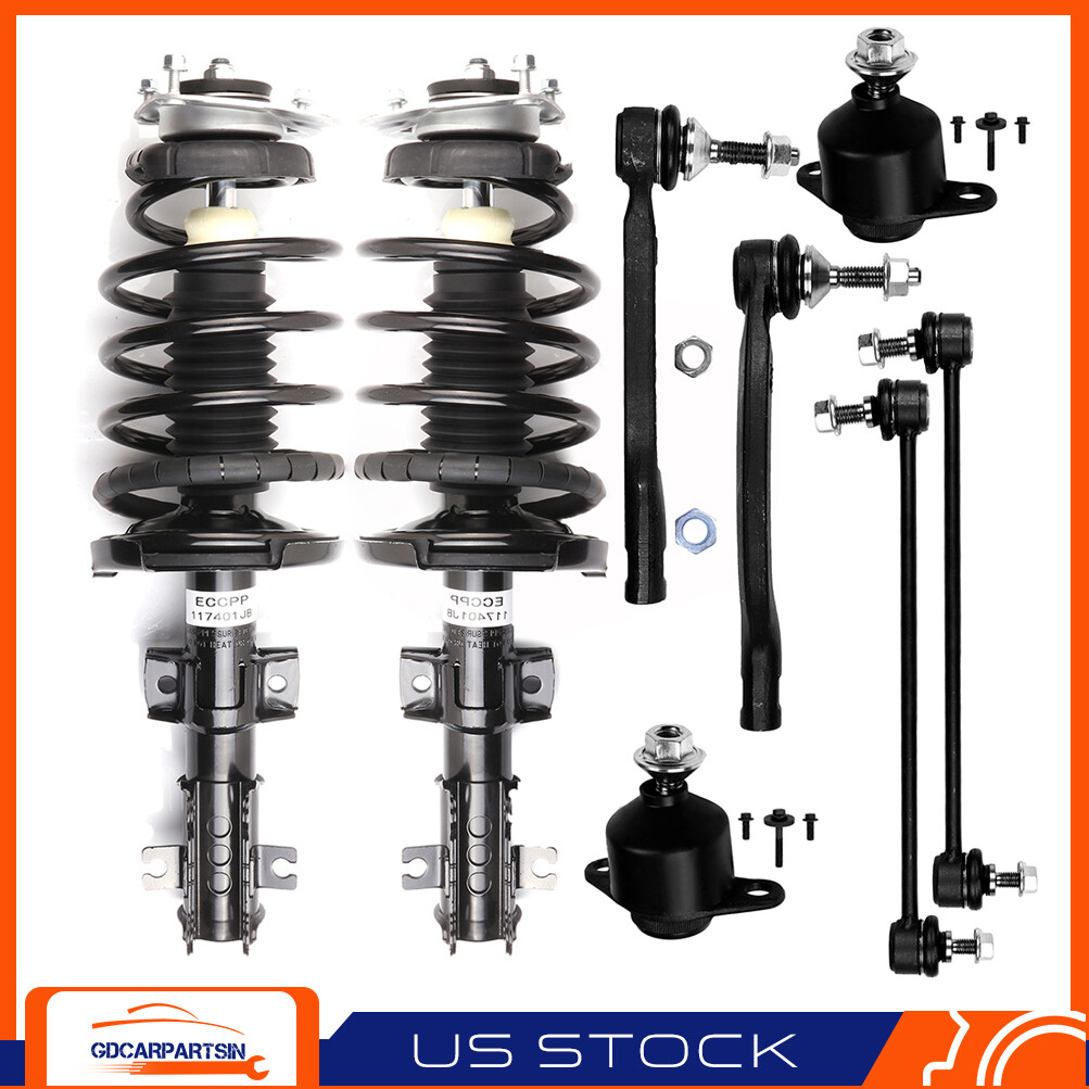 Volvo V70 S80 S60 Front Suspension Kit with Struts Sway Bar Tie Rods Ball Joints
