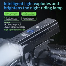 USB Charging LED Bicycle Light Headlight Bike Riding Light Cycling