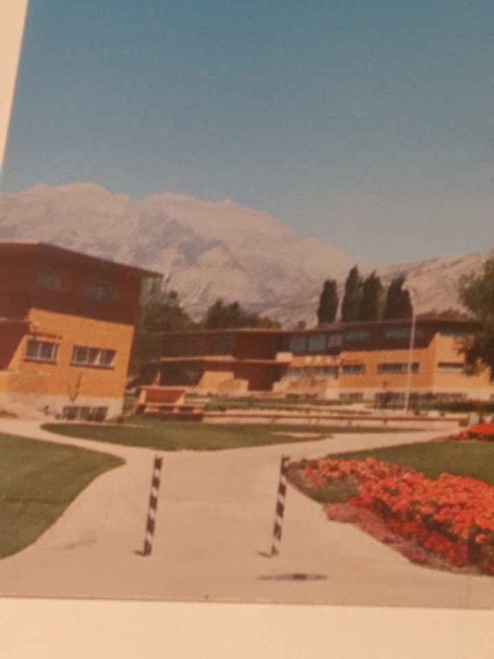 1950s postcard Heritage Halls women housing Brigham Young University