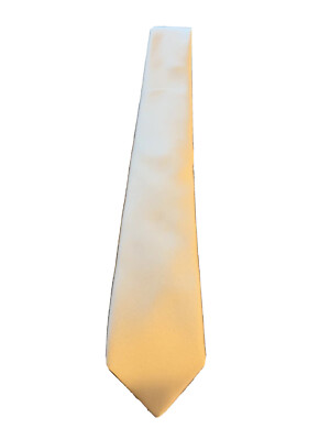 Jos A Bank Skinny Tie Long Tie Necktie Wedding Groom Solid Color White NWT