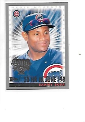 Sammy Sosa 2000 Topps Opening Day Magic Moments Baseball Card #162 Chicago Cubs