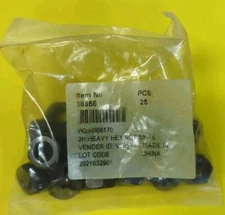 (PACK OF 25) 3/8"-16  Heavy Hex Nut Black Oxide