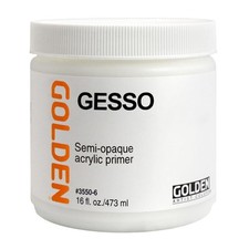 Gesso by GOLDEN, 16 fl. oz. Jar, Professional Acrylic Gesso, Opaque