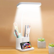Dimmable LED Desk Light Touch Sensor Table Bedside Reading Lamp USB Rechargeable