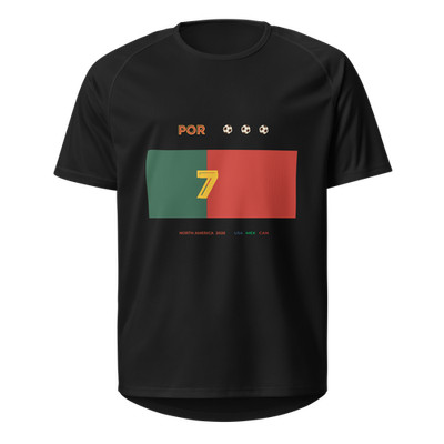 Portugal Football sports T-Shirt, Custom Number Unisex jersey
