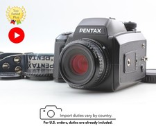  MINT w/ Strap Pentax 645N Camera SMC A 75mm f2.8 Lens 120 Film Back From JAPAN