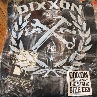 Dixxon Flannel Company The Static Black Gray Plaid Flannel Button-Up Men s 4X