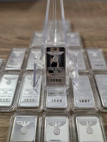 German Eagle bar 1/4 Troy Oz Eagle Cross 7g Fine 999.9 Silver Bullion Bar
