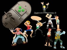 Vintage One Piece Figure Set Luffy Sanji Zoro Shanks Nami Usopp Buggy