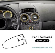 Vauxhall Corsa D 2007-2014 Carbon Fibre Centre Console Air Vent Trim Surrounds.